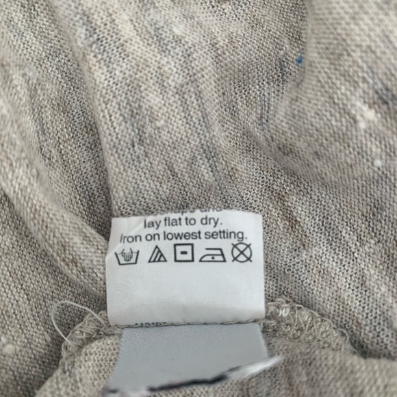 Madewell Cream Linen Tee Raglan Sleeves Size XS - Picture 7 of 7